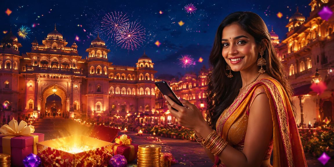 Mobile payment and bonuses during night market in India shown on smartphone